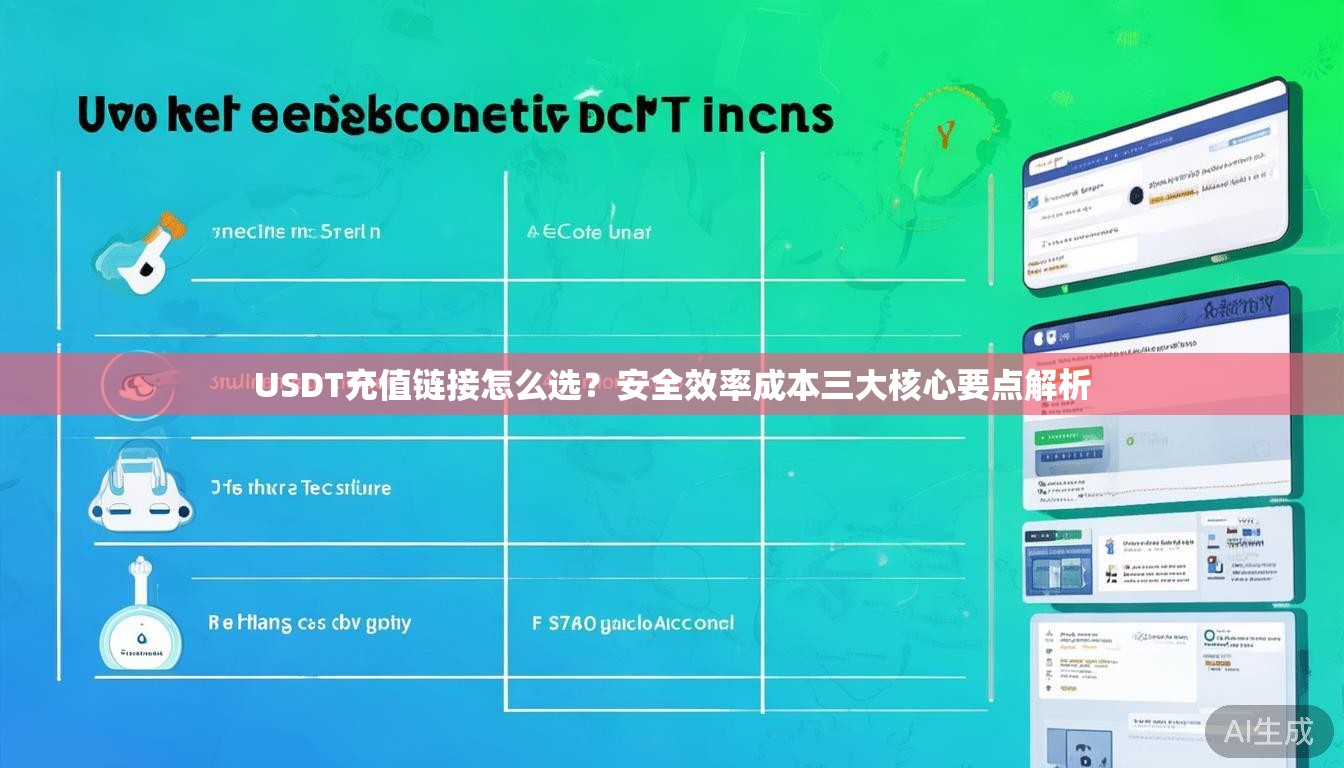 USDT充值链接怎么选？安全效率成本三大核心要点解析