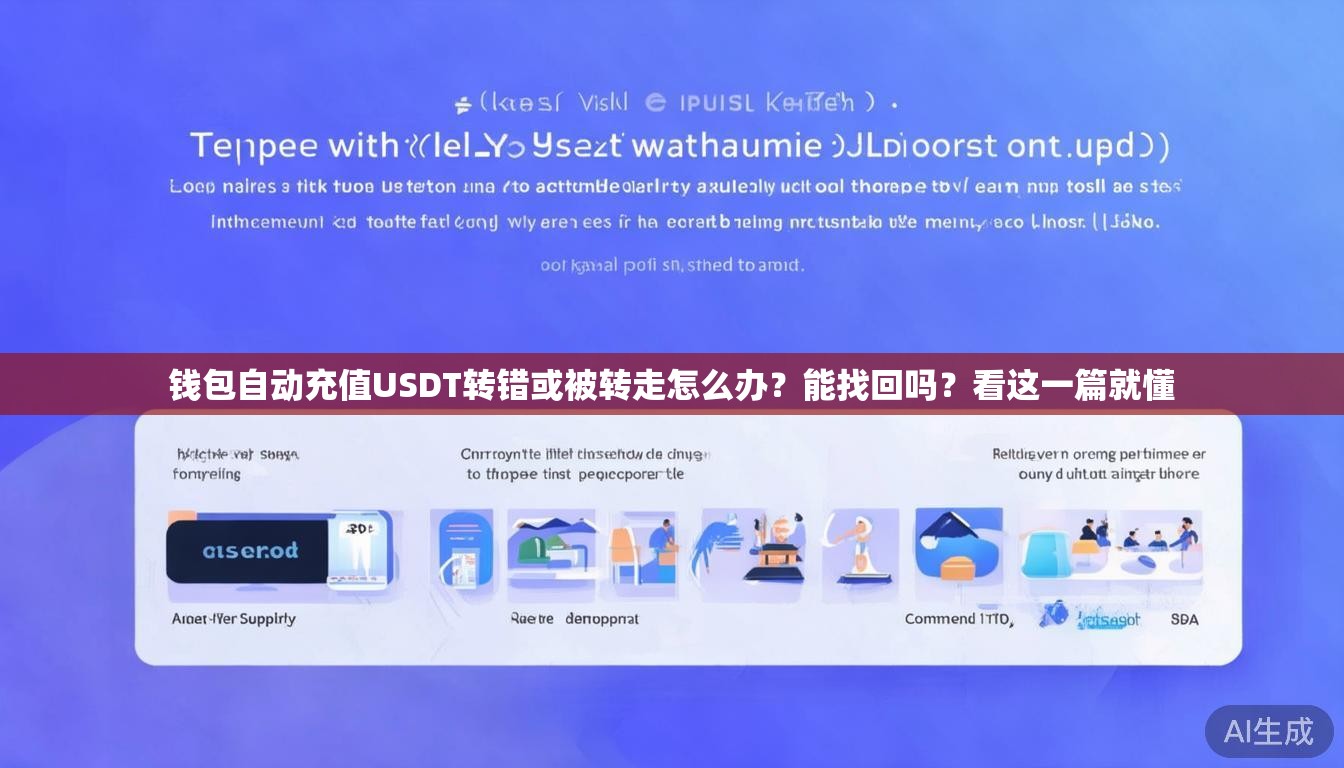 钱包自动充值USDT转错或被转走怎么办？能找回吗？看这一篇就懂